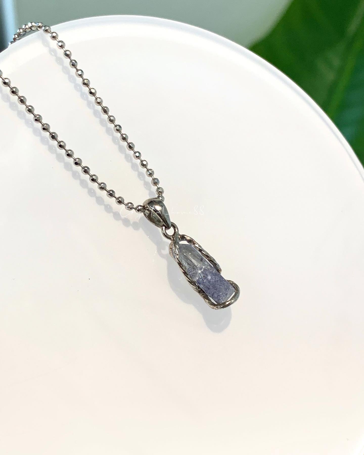 蓝线石吊坠 Dumortierite