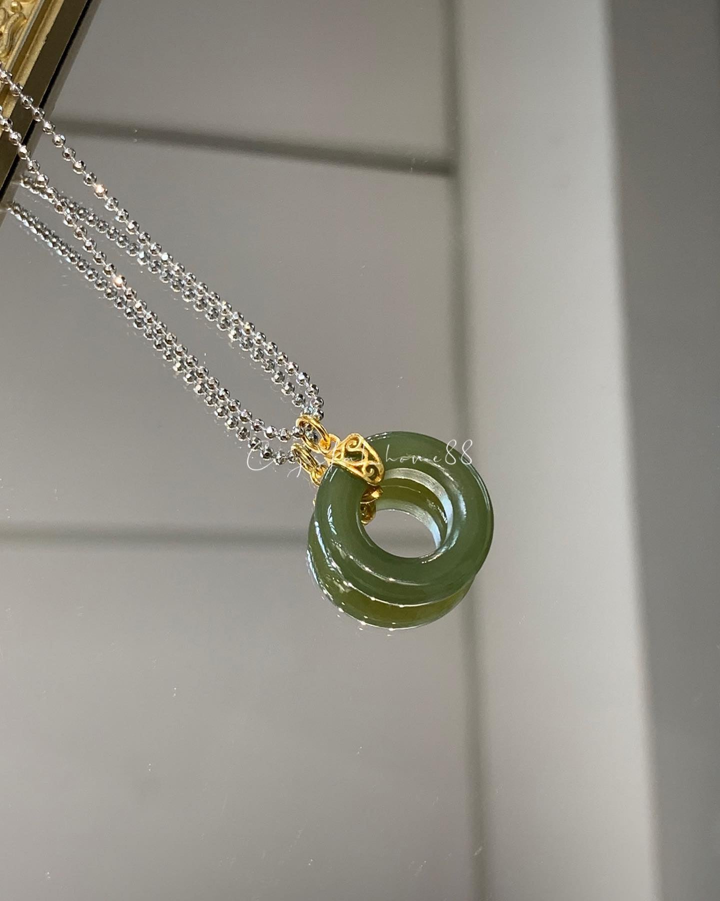 和田玉平安扣吊坠 Hetian Jade(H27)