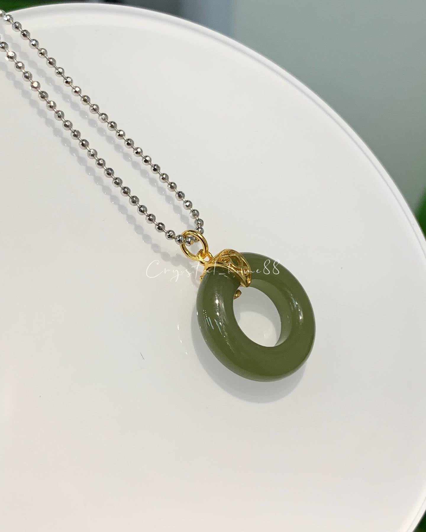 和田玉平安扣吊坠 Hetian Jade(H27)