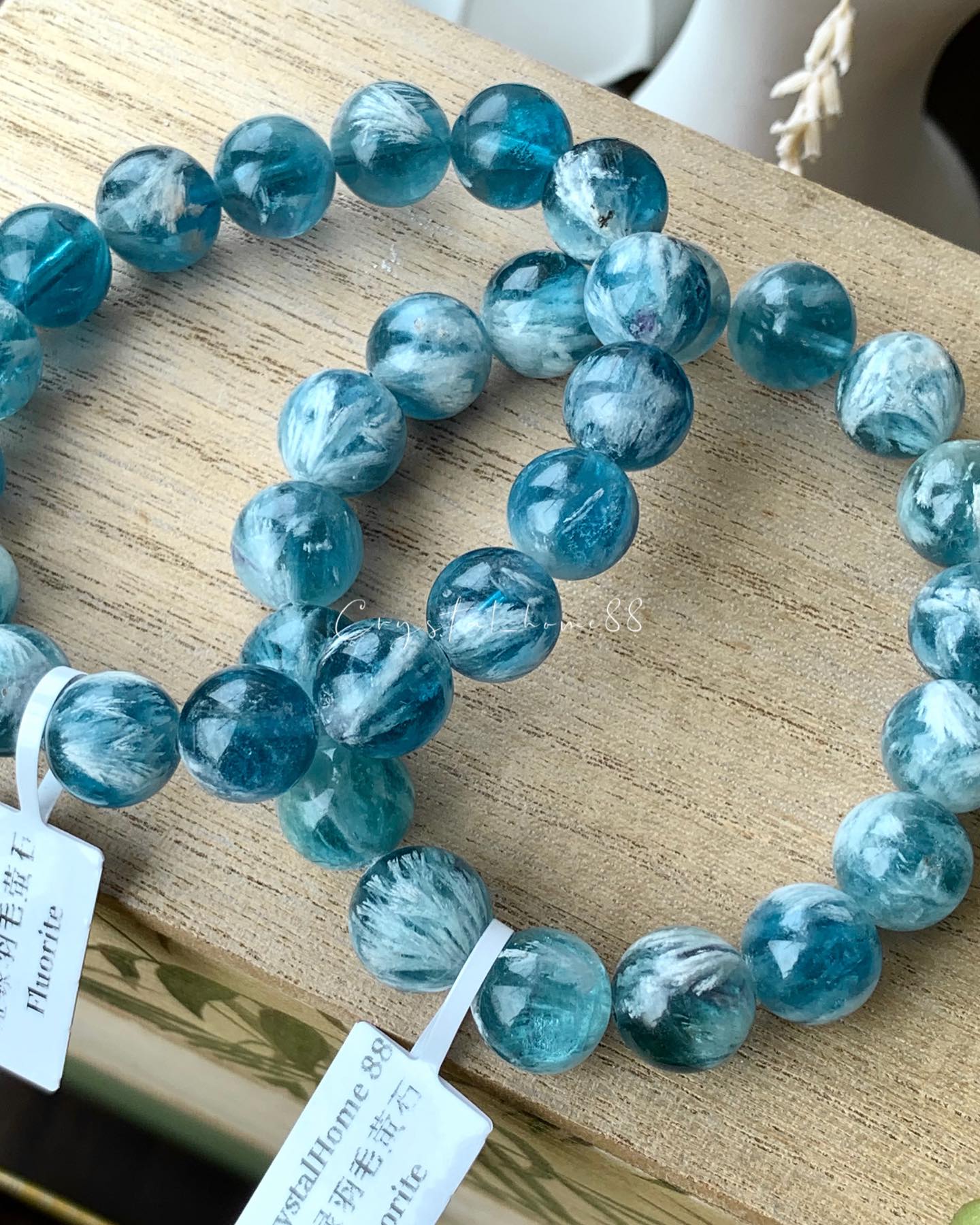 蓝绿羽毛萤石 Fluorite(F01)