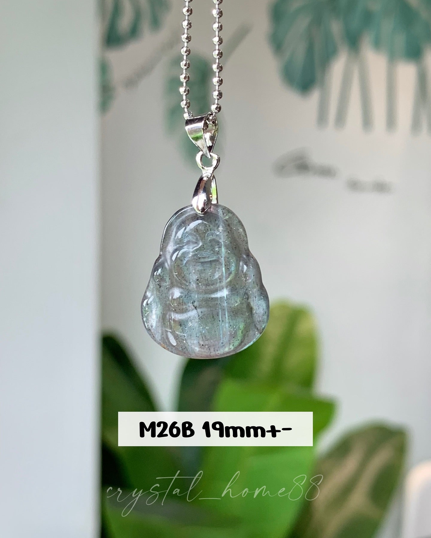 灰月光笑佛吊坠 Moon Stone(M26)