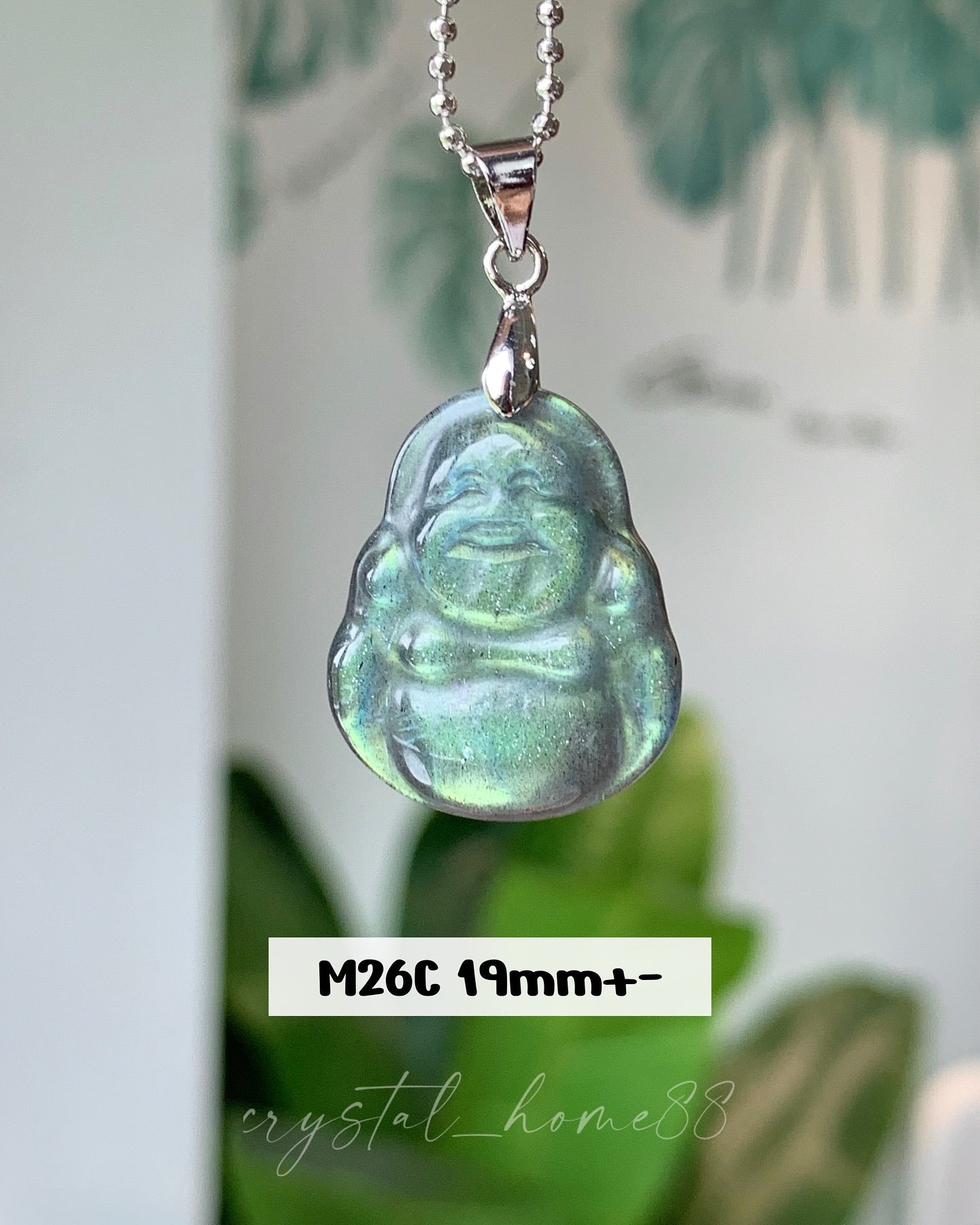 灰月光笑佛吊坠 Moon Stone(M26)