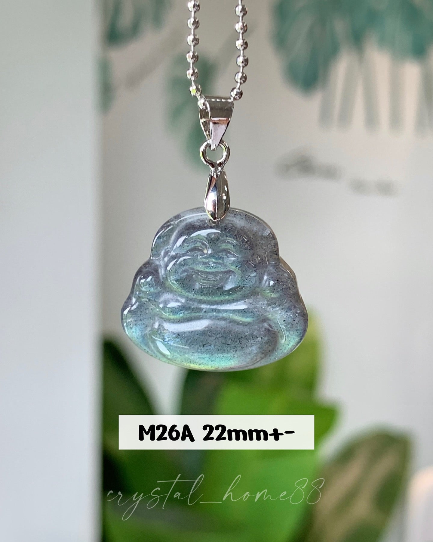 灰月光笑佛吊坠 Moon Stone(M26)