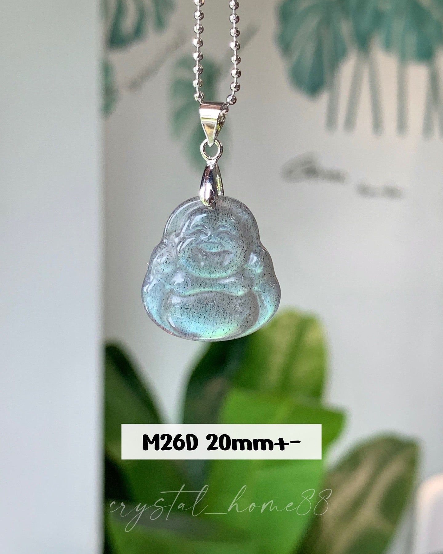 灰月光笑佛吊坠 Moon Stone(M26)