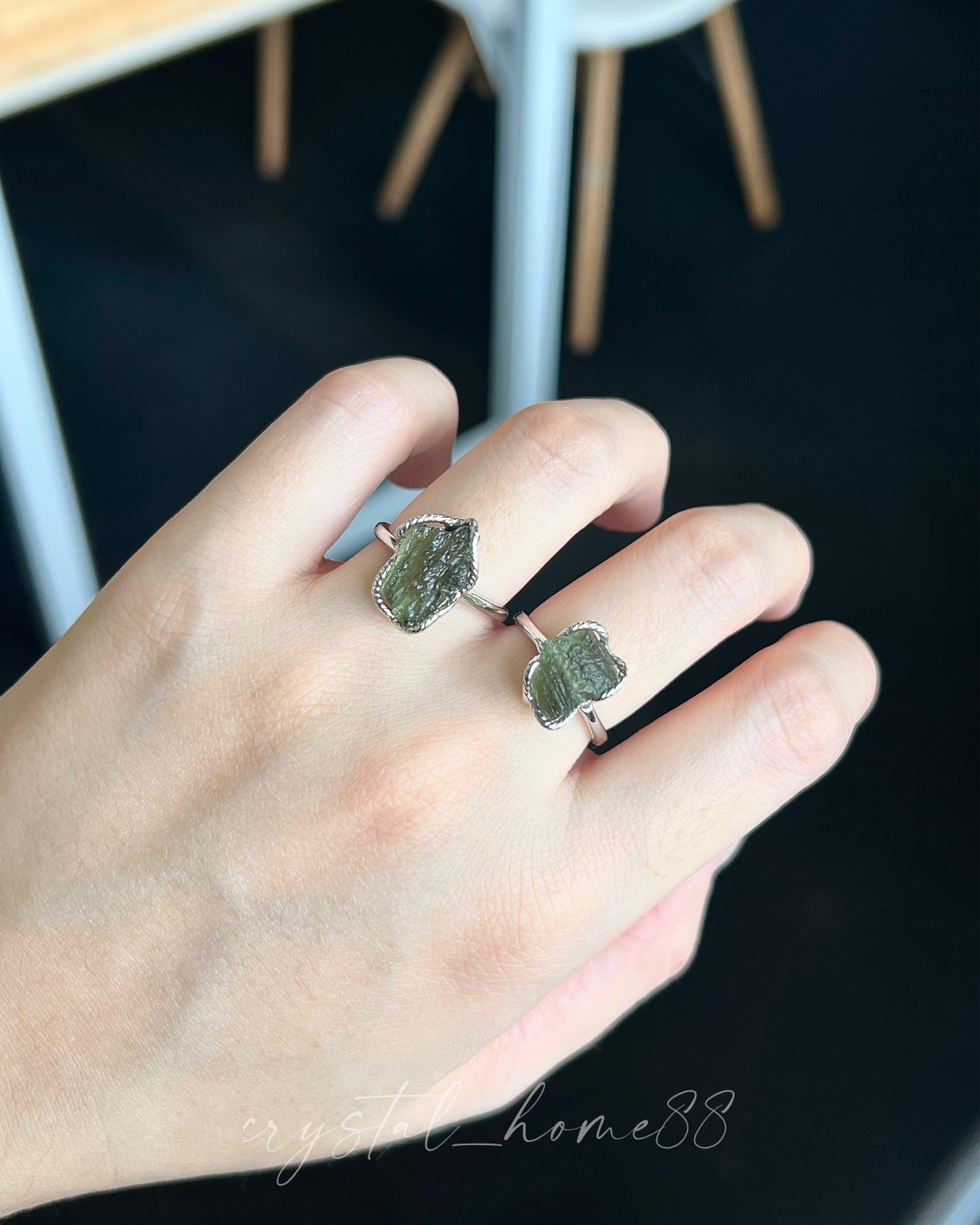 捷克陨石戒指 Moldavite(M24)