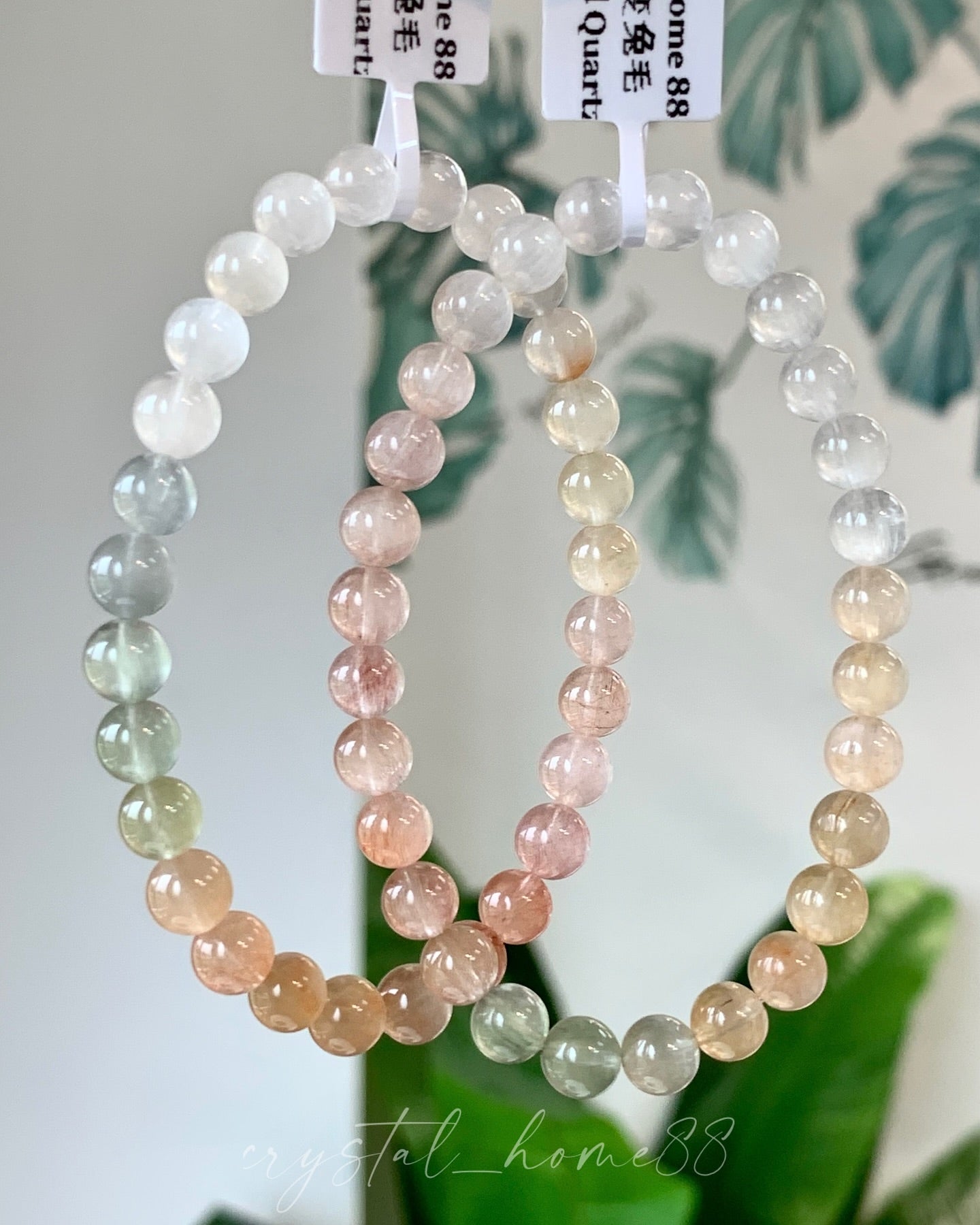 渐变拉丝彩兔毛 Rainbow Rutilated Quartz(R24)