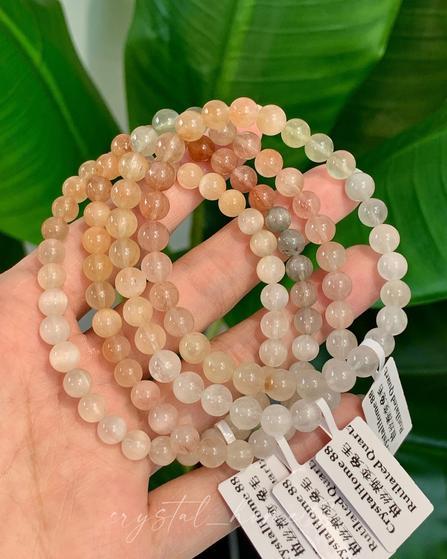 渐变拉丝彩兔毛 Rainbow Rutilated Quartz(R24)