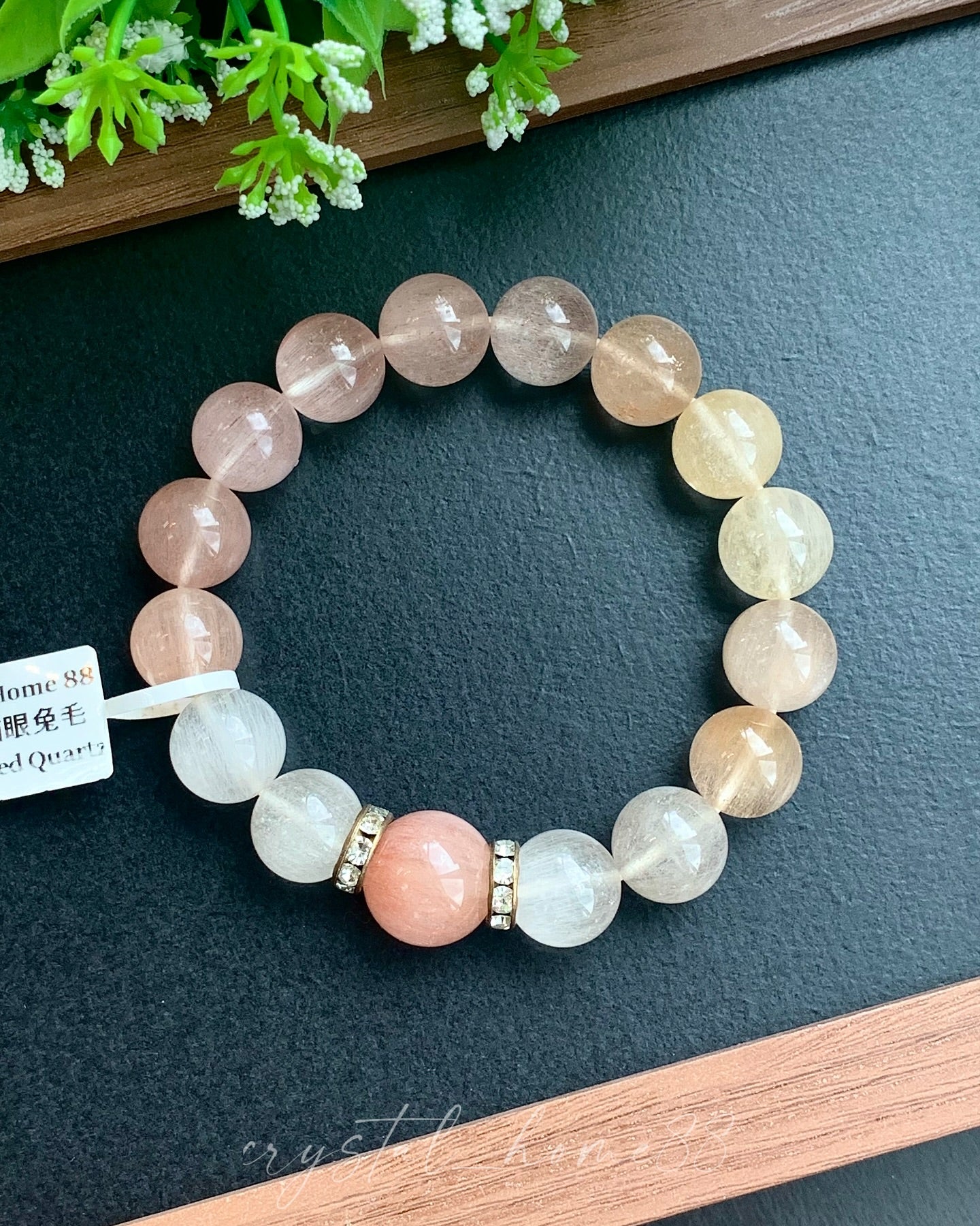 高品渐变兔毛 Rutilated Quartz