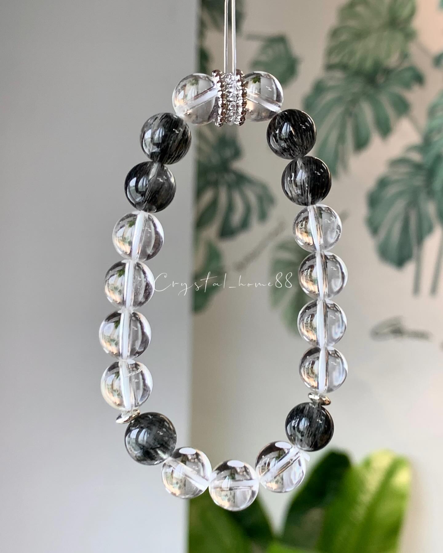 设计款 · 白水晶+黑发晶 Clear Quartz & Black Rutilated Quartz