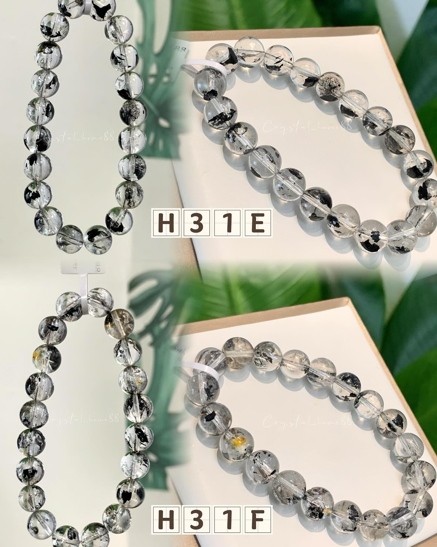 透体黑闪灵 Black Herkimer Quartz（H31）