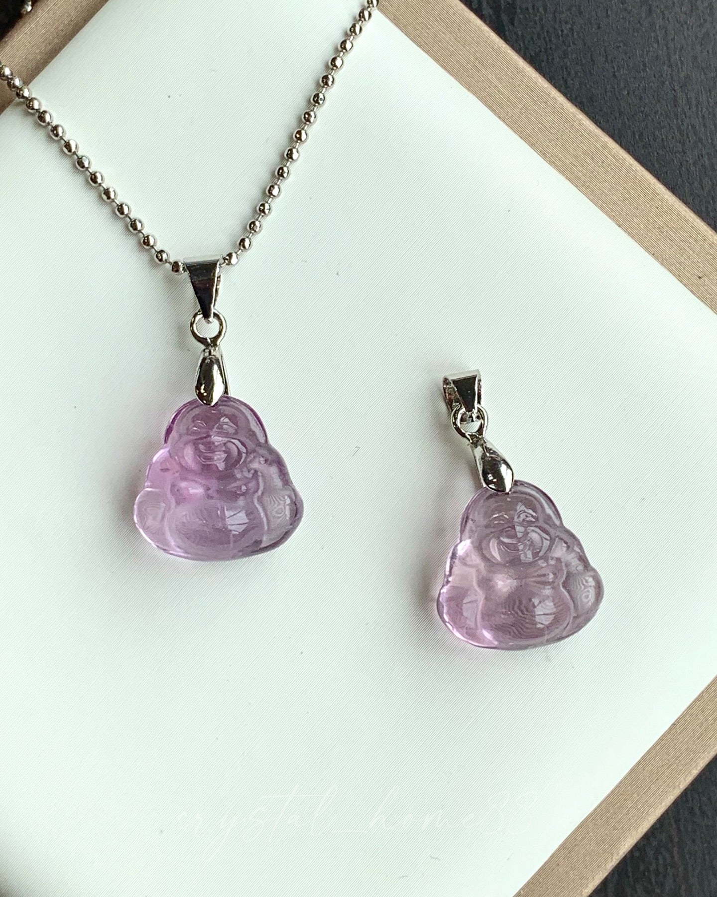 笑佛吊坠 巴西紫晶 Brazil Amethyst（A39）