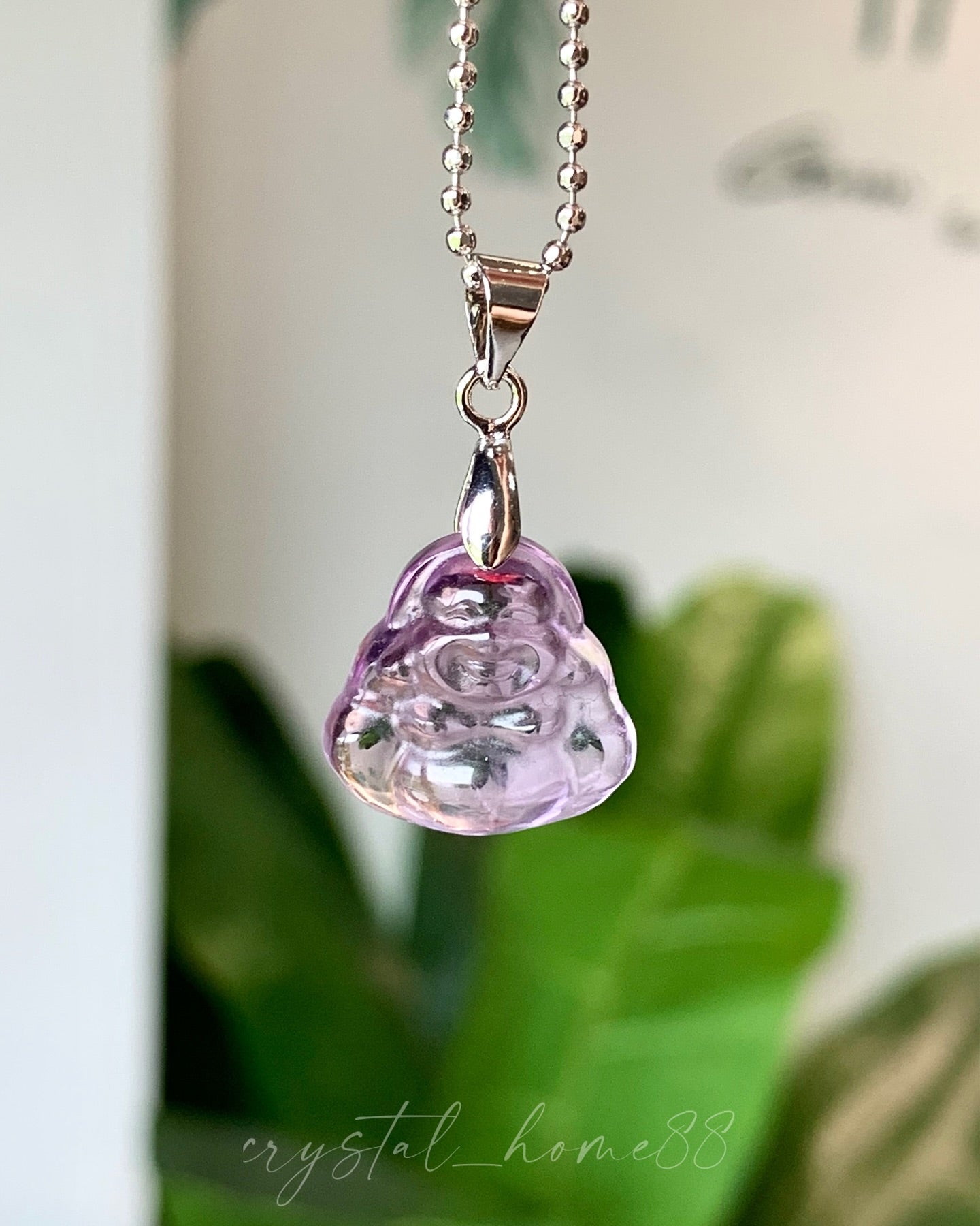 笑佛吊坠 巴西紫晶 Brazil Amethyst（A39）